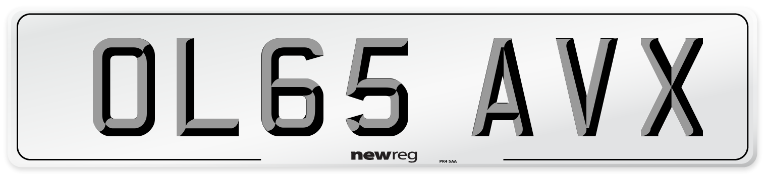 OL65 AVX Number Plate from New Reg